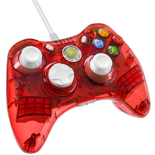 PDP Rock Candy Raudona, Permatomas USB Žaidimų pultelis Xbox 360