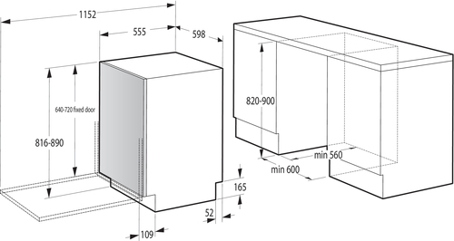 Gorenje GV673A61 Undercounter 16 place settings