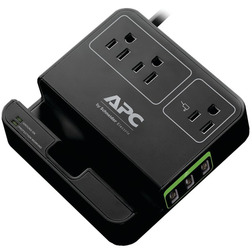 APC Essential Surgearrest P3U3B - Protector contra sobretensiones - CA 120 V - 1440 vatios - conectores de salida 6 - negro - P3U3B