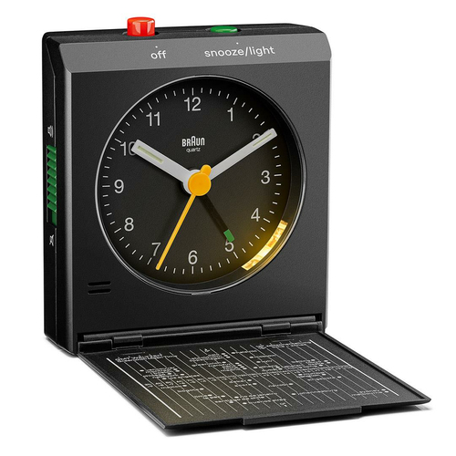 Braun BC05B reloj de mesa o pared Reloj analógico Rectángulo Negro