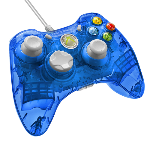 PDP Rock Candy Mėlyna, Permatomas USB Žaidimų pultelis Xbox 360