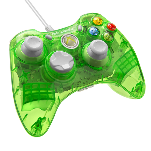 PDP Rock Candy Žalia, Permatomas USB Žaidimų pultelis Xbox 360