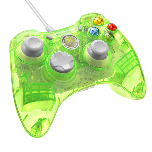 PDP Rock Candy Žalia, Permatomas USB Žaidimų pultelis Xbox 360