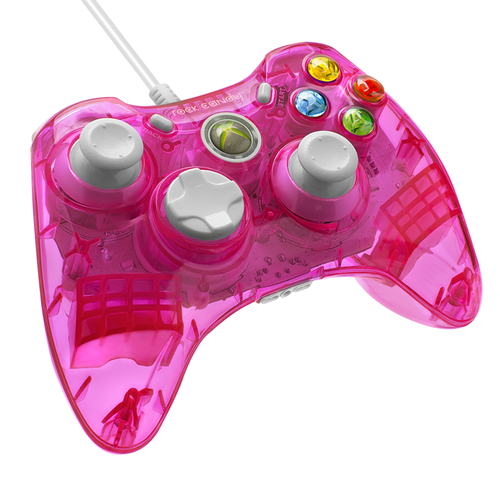 PDP Rock Candy Rožinė, Permatomas USB Žaidimų pultelis Xbox 360