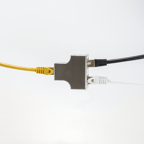 LogiLink MP0037 cambiador de género para cable RJ-45 2 x RJ-45 Plata