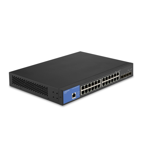 Linksys LGS328C-EU сетевой коммутатор Управляемый L3 Gigabit Ethernet (10/100/1000) Черный, Синий