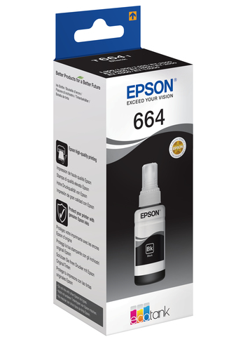 Epson 664 Ink Bottle EcoTank 70ml Black C13T664140 - image 2