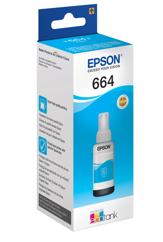Original Epson T6642 EcoTank Ink Bottle - Cyan 70ml - image 2