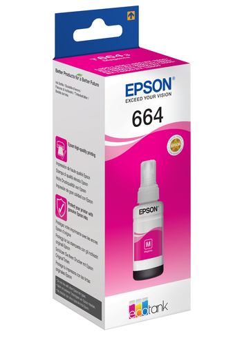 Original Epson T6643 EcoTank Ink Bottle - Magenta 70ml - image 2