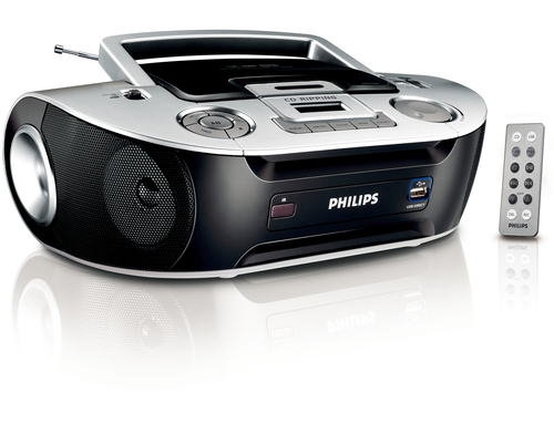 Philips AZ1836B/55 garso kolonėlių komplektas namams 2 W Juoda, Sidabras