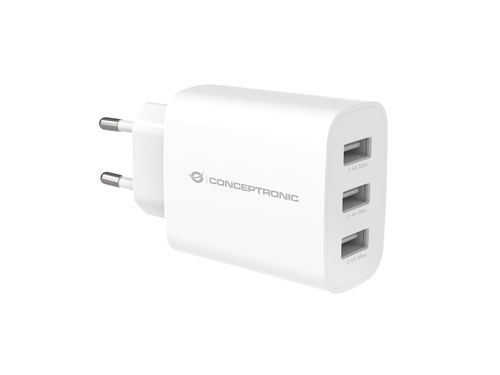 Conceptronic ALTHEA13W зарядное устройство для мобильных устройств Универсальная Белый Кабель переменного тока Для помещений
