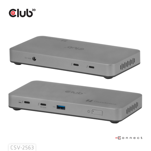 Club 3D 5-1 Thunderbolt 5 Hub Triple video dockingstation, afbeelding 9