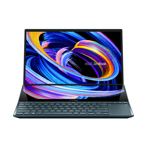 ASUS Zenbook Pro Duo 15 OLED UX582HM-H2023X Intel® Core™ i9 i9-11900H Ноутбук 39,6 cm (15.6") Сенсорный экран 4K Ultra HD 32 GB DDR4-SDRAM 1 TB Твердотельный накопитель (SSD) NVIDIA GeForce RTX 3060 Wi-Fi 6 (802.11ax) Windows 11 Pro Синий