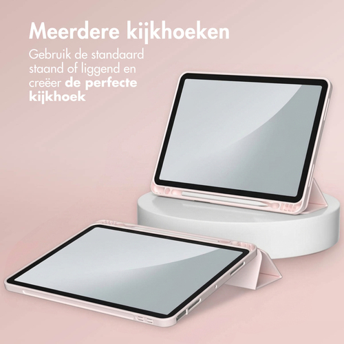 Accezz Smart Silicone Bookcase iPad Air 11 inch (2024) M2 / Air 5 (2022) / Air 4 (2020) - Roze, afbeelding 3