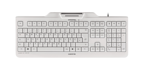 CHERRY Keyboard KC 1000 SC Smartcard [DE] white