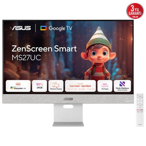 Asus ZenScreen MS27UC 27" Ips 4K Uhd 60Hz 5ms Height adjustable Smart Monitor with Speakers - image 1