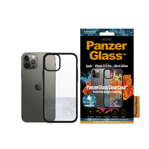 PanzerGlass ® ClearCase iPhone 12 | 12 Pro | Black чехол для мобильного телефона 15,5 cm (6.1") Крышка Черный