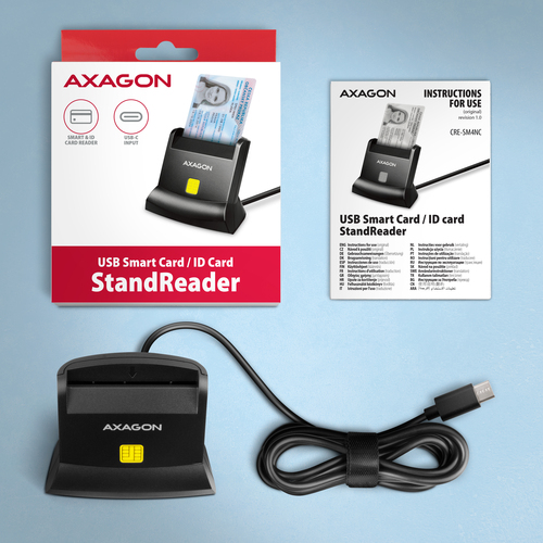 Axagon CRE-SM4NC USB-C Smart card StandReader – image 5