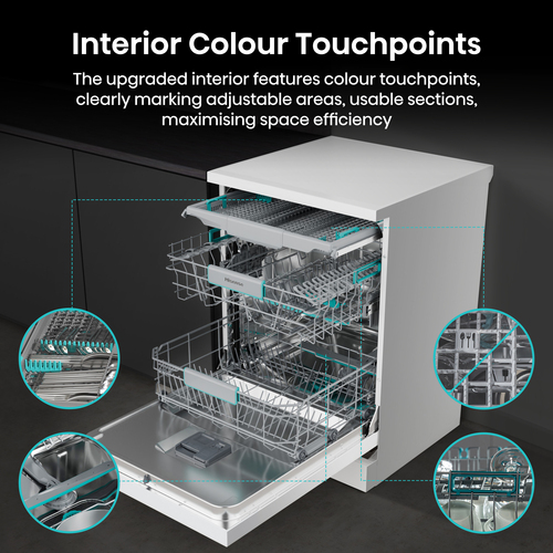Hisense HS663A90WUK Full-size Dishwasher - White - image 8