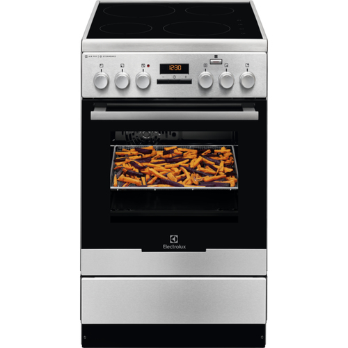 Electrolux EKI54970OX Freestanding cooker Electric Zone induction hob Black, Stainless steel