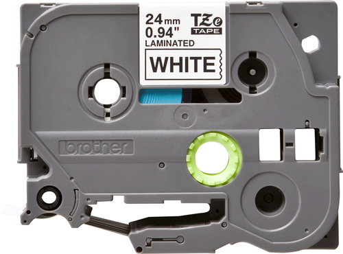 Brother P-Touch TZe Laminated Tape 24mm x 8m Black on White TZE251 - image 2