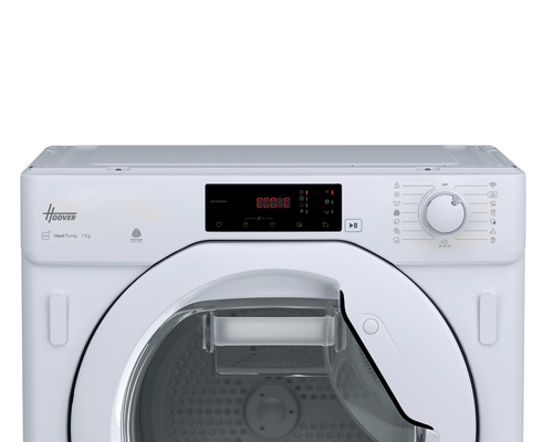 Hoover H-Dry 300 Batd H7A1TE-80 Wifi Connected 7Kg Integrated Heat Pump Tumble Dryer - White - A+ Rated, White - image 5