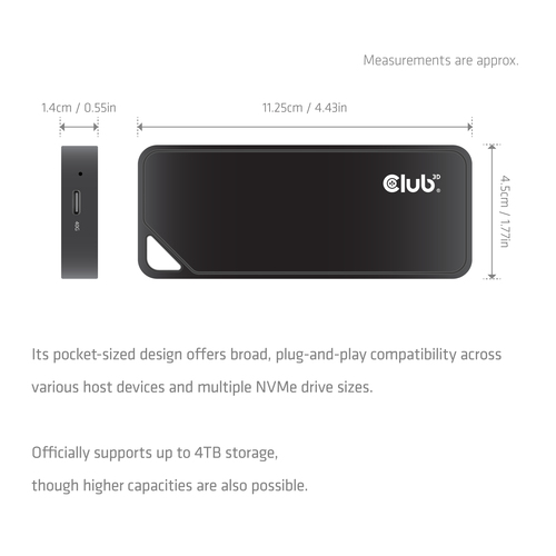 Club 3D Club CAC-2510 M.2 SSD-behuizing met Fan, afbeelding 3