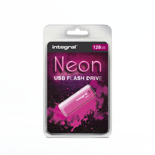 Integral 128GB USB2.0 DRIVE NEON PINK – image 2