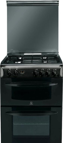 Indesit KD6G25SAIR cooker Freestanding cooker Gas Black
