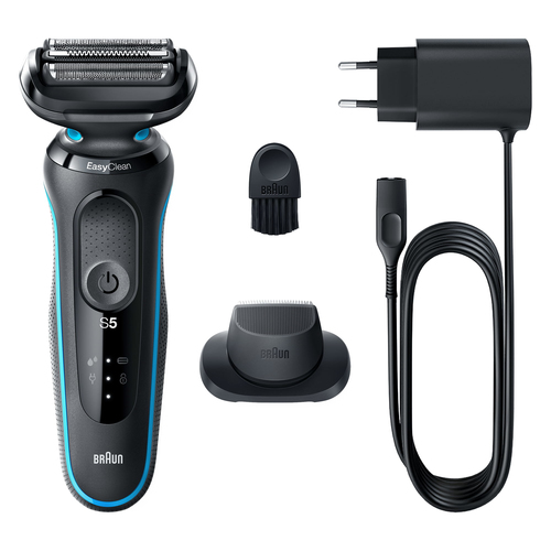 Braun Series 5 51-M1200s бритва для мужчин Сеточная бритва Триммер Черный, Синий