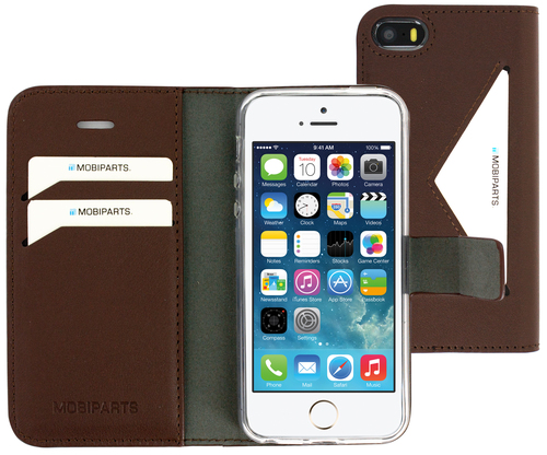 Mobiparts Classic Wallet Case Apple iPhone 5, iPhone 5S, iPhone SE Brown