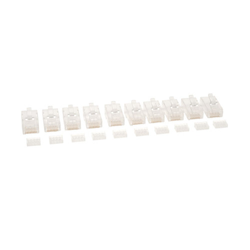 N230-100 CAT6 CLAVIJA DE CONECTOR RJ45  MODULAR CONDUCTOR SOLIDO 100 PZS