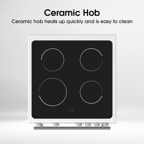 Hisense HDE3211BWUK Double Oven Electric Cooker with Ceramic Hob - White - A+/A Rated, White - image 3