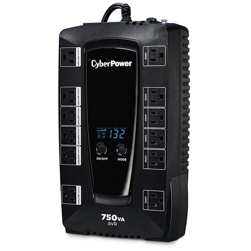 CyberPower AVRG750LCD sistema de alimentación ininterrumpida (UPS) Línea interactiva 0,75 kVA 450 W 12 salidas AC imagen 2