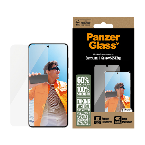 PANZERGLASS SCREEN PROTECTOR ULTRA-WIDE FIT - CLEAR, afbeelding 2