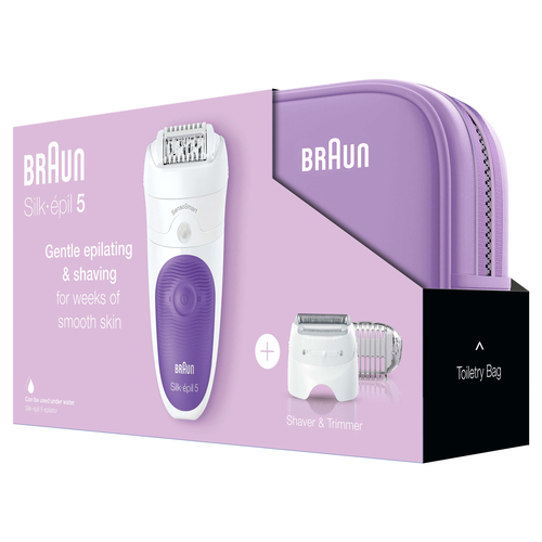 Braun Silk-épil 5 Wet&Dry 81702660 epilator 28 tweezers Lilac, White – image 3
