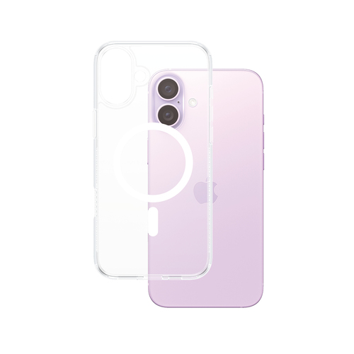 PanzerGlass® HardCase Transparent w. White MagSafe iPhone 16 Plus