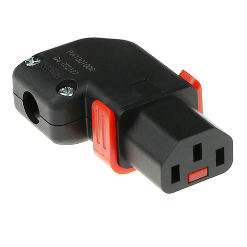 REWIREABLE C13 R/L IEC LOCK+. 1 stk
