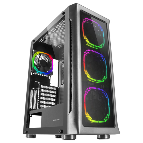 Mars Gaming MC-NEO Black XXL E-ATX Gaming Tower Tempered Glass Side and Front Window 4x ARGB