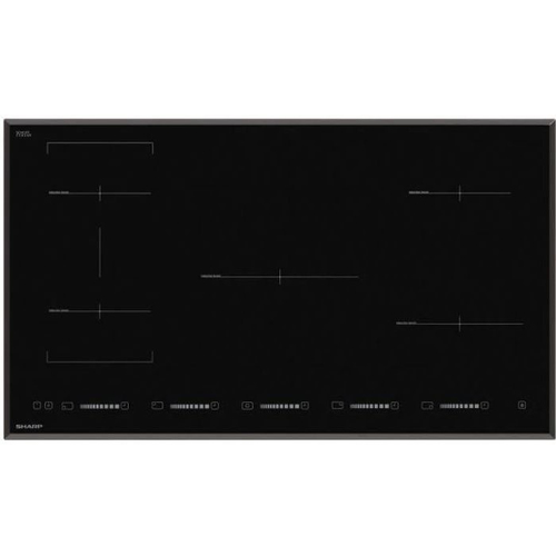 Sharp KH-9I39CS00-EU варочная поверхность Черный Встроенный 90 cm Плита с зонами индукции 5 зона(ы)