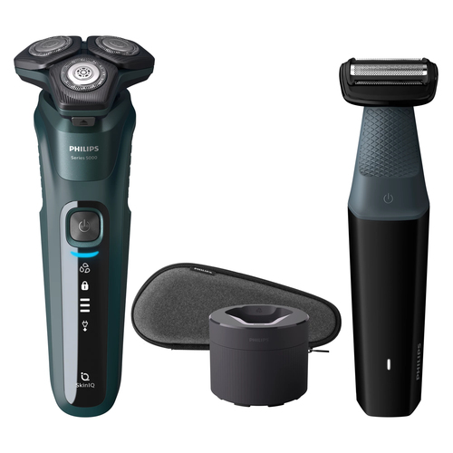 Philips SHAVER Series 5000 S5584/57R1 men's shaver Rotation shaver Trimmer Black, Green