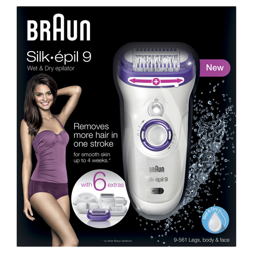 Braun Silk-épil 9 9-561 40 tweezers Purple, White