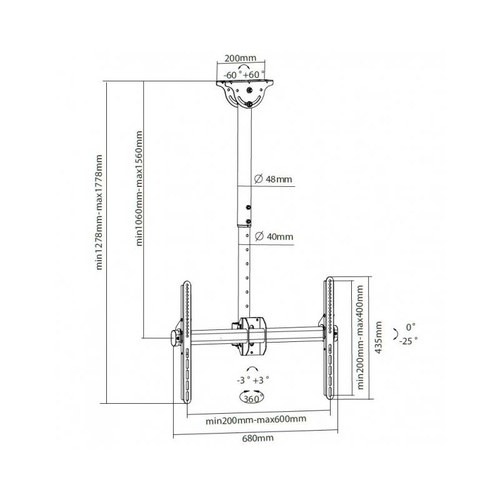 TECHLY ICA-CPLB 946L, 50 KG, 94 CM (37