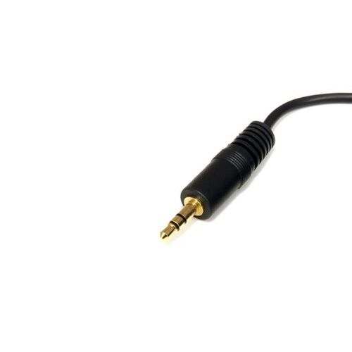 Startech 6 ft. (1.8 m) 3.5mm Audio Cable - 3.5mm Audio Cable - Gold Plated Connectors - Male/Male - Aux Cable (MU6MM) Audiokabel – billede 2