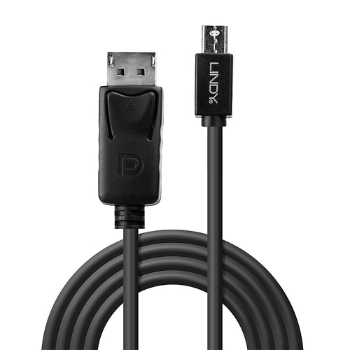 Lindy Mini DisplayPort Male to DisplayPort Male. Black. 2m, afbeelding 2