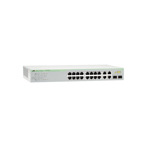 AT-FS750/20-10 Switch WebSmart de 16 puertos 10/100 Mbps 2 puertos 10/100/1000 Mbps 2 SFP Gigabit Combo AT-FS750/20-10