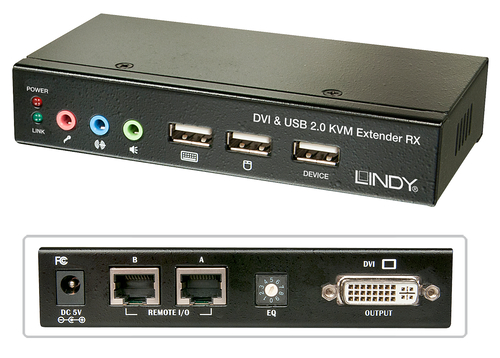 Lindy Cat5 KVM Extender Classic DVI USB Audio, 50m, afbeelding 4