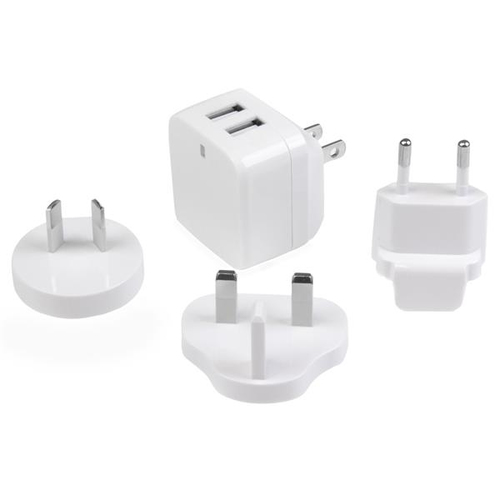 CARGADOR DE PARED USB DE 2 PUERTOS PARA TABLETS Y TELéFONOS CELULARES - CARGADOR BLANCO DE ALTA POTENCIA PARA VIAJES - STARTECH.COM MOD. USB2PACWH - USB2PACWH