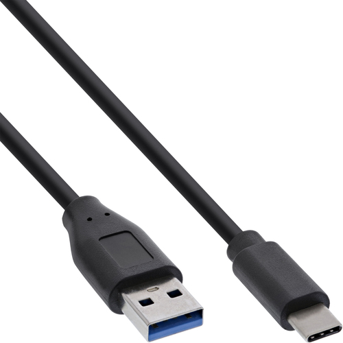 InLine 1.5m, USB3.1-C/USB3.1-A 1.5m USB C USB A Zwart
