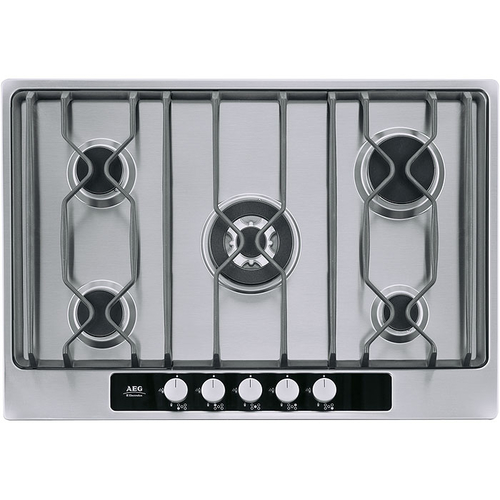 AEG 75754GM hob Silver Built-in Gas 5 zone(s)